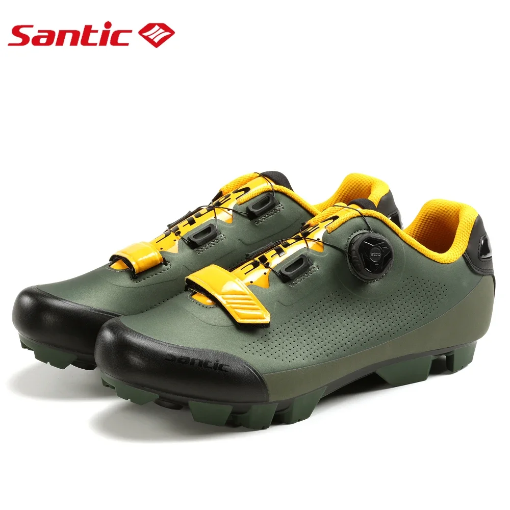 Santic-Sapatos Unisex Ciclismo com Fechaduras, MTB Lock Shoes, Esportes de Equitação ao Ar Livre, Mountain Bike, Confortável, Respirável, Biking