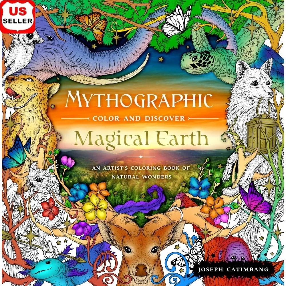 

Intricate Coloring Book Magical Earth Explore Colorful Landscapes Creatures Relaxation Art Therapy Stress Relief Creative Fun 96