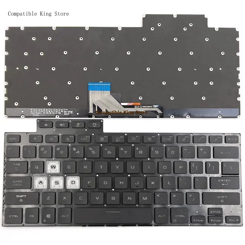 d New Replacement Laptop Backlit Keyboard for ASUS for TUF Dash F15 FX516 FX516P FX516PM FX516PR Black US United States Edition