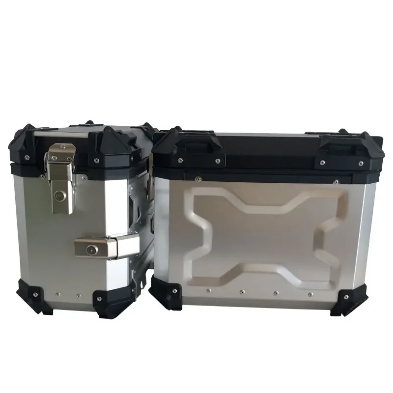 Motorcycle Side Box 38L Double Side Boxes Motorcycle Aluminum Manufacture Direct Metal Motorcycle Top Boxes Aluminum