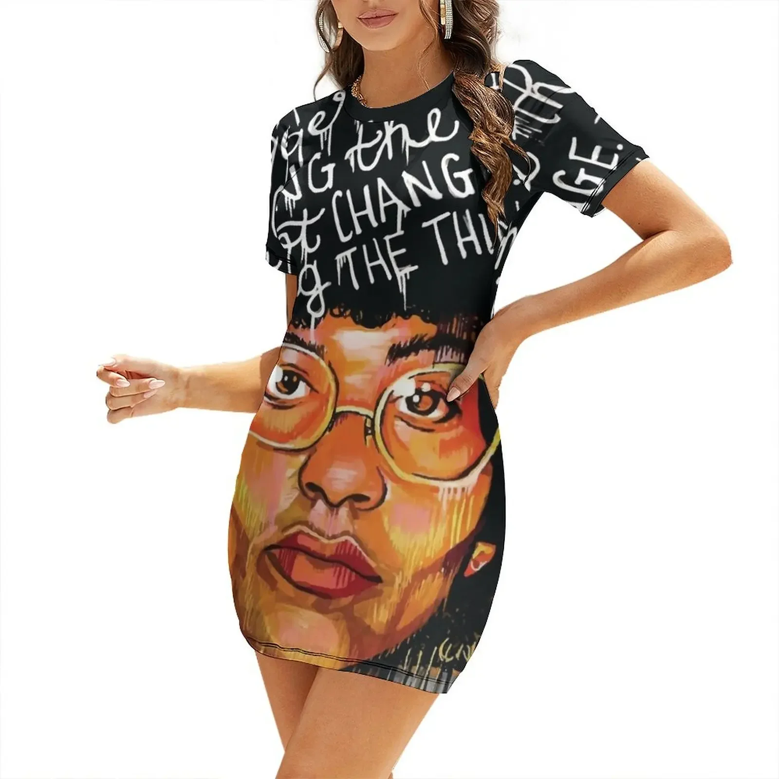 

Angela Davis Short-Sleeved Dress summer woman dress 2025 clothes clothing women summer 2025 ceremony dresses Dress