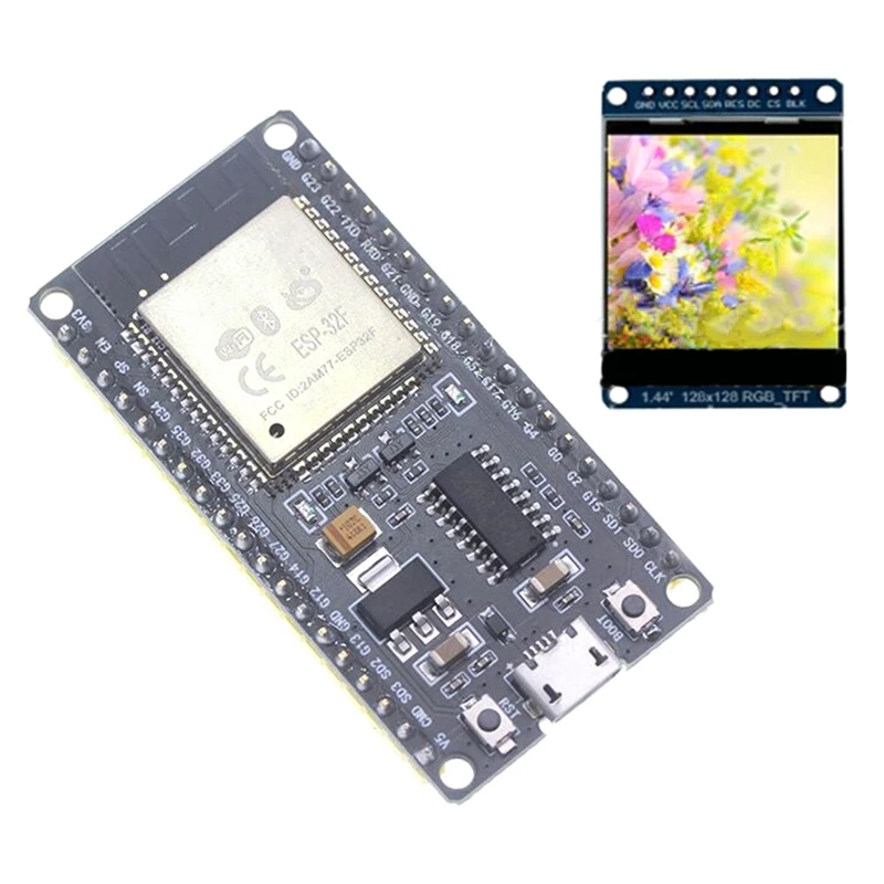 ESP32 Module Development Board Wireless Wifi+Bluetooth ESP32-WROOM-32 Module Plastic With 1.44 Inch Color Screen