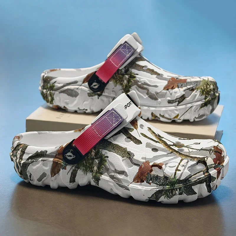 Herren-Hausschuhe aus EVA, rutschfeste Pantoletten, dicke, weiche Plattform-Sandalen, modische, bequeme Herren-Sommer-Schuhe – Detail 5