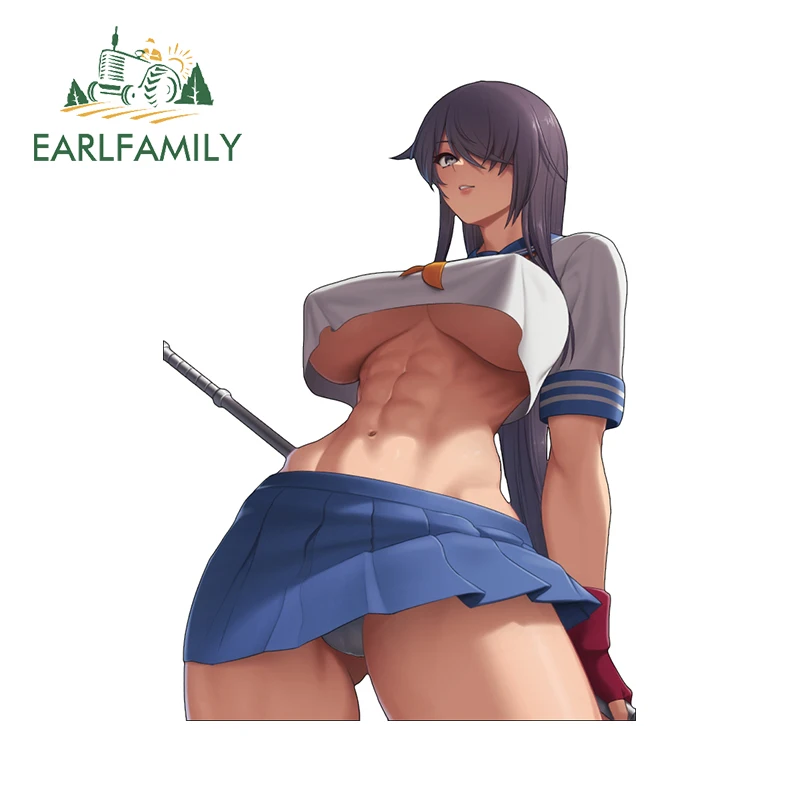 

EARLFAMILY 13 см × 9,6 см хентай Иkkitousen аниме девушка автомобильные наклейки мышцы красота наклейки для ноутбука солнцезащитный крем окклюзия автомобиля царапины
