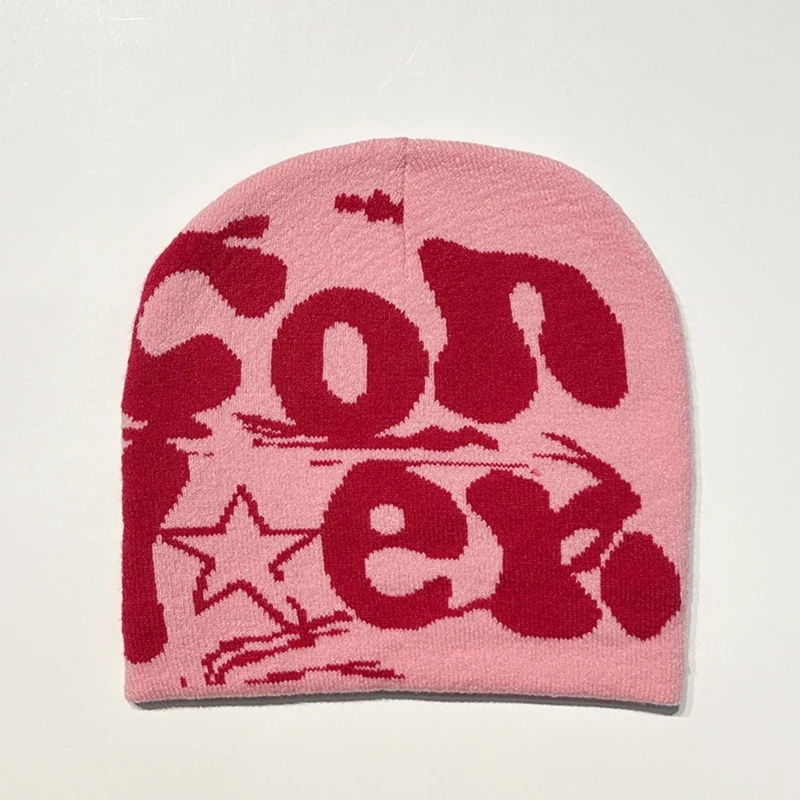 Y2K Hip-hop Unisex czapka typu Beanie mężczyzn jesienno-zimowy styl Harajuku rekwizyty fotograficzne wszechstronny Halloween Pile czepek