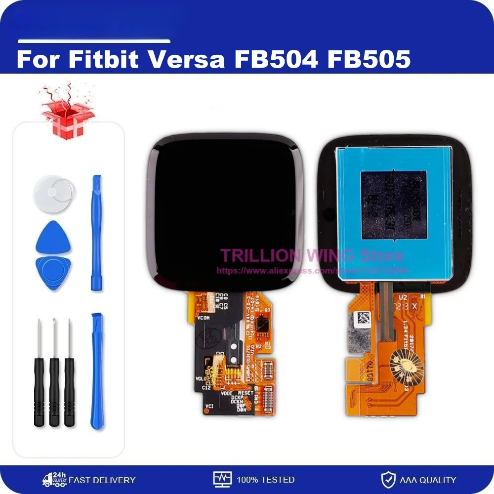 For Fitbit Versa FB504 FB505 Smartwatch LCD Display Touch Screen Digitizer Assembly For Fitbit Versa 1 Smart Watch