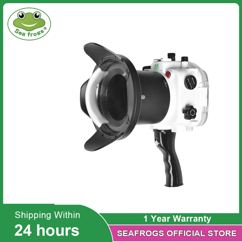 Seafrogs Waterproof Camera Case With Dome Port For Sony A7RIV 24-70mm16-35mm17-28mm 14-24mm Lens Diving Case With Pistol Grip