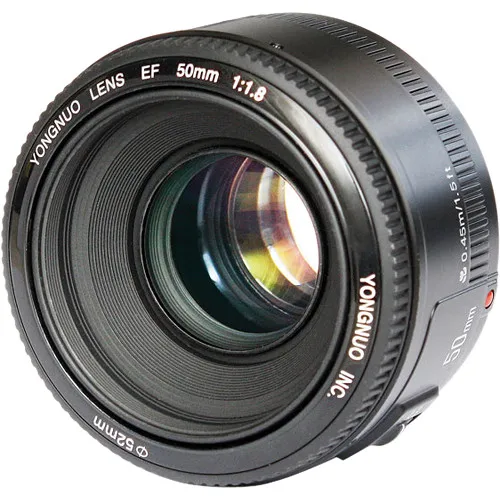 

Hot Sell YONGNUO YN 50mm YN50mm F1.8 Lens Large Aperture Auto Focus Lens for Canon 60D 70D 5D2 5D3 7D2 750D DSLR Cameras