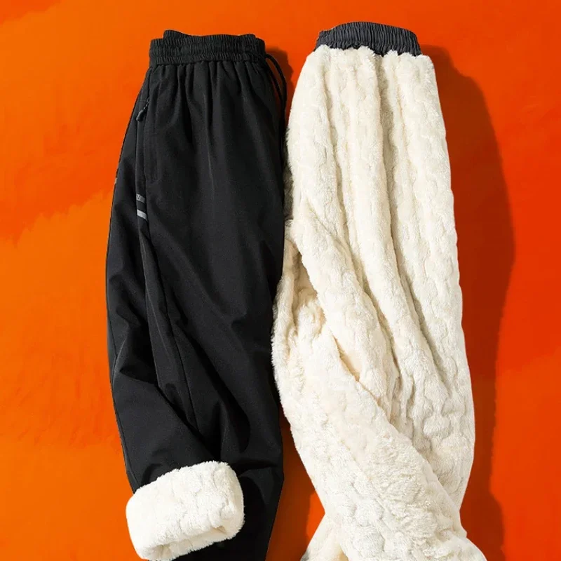 Motorcycle Riding Cotton Trousers Winter Velvet and Thickened Warm and Cold-proof Wear-resistant Sports Trousers