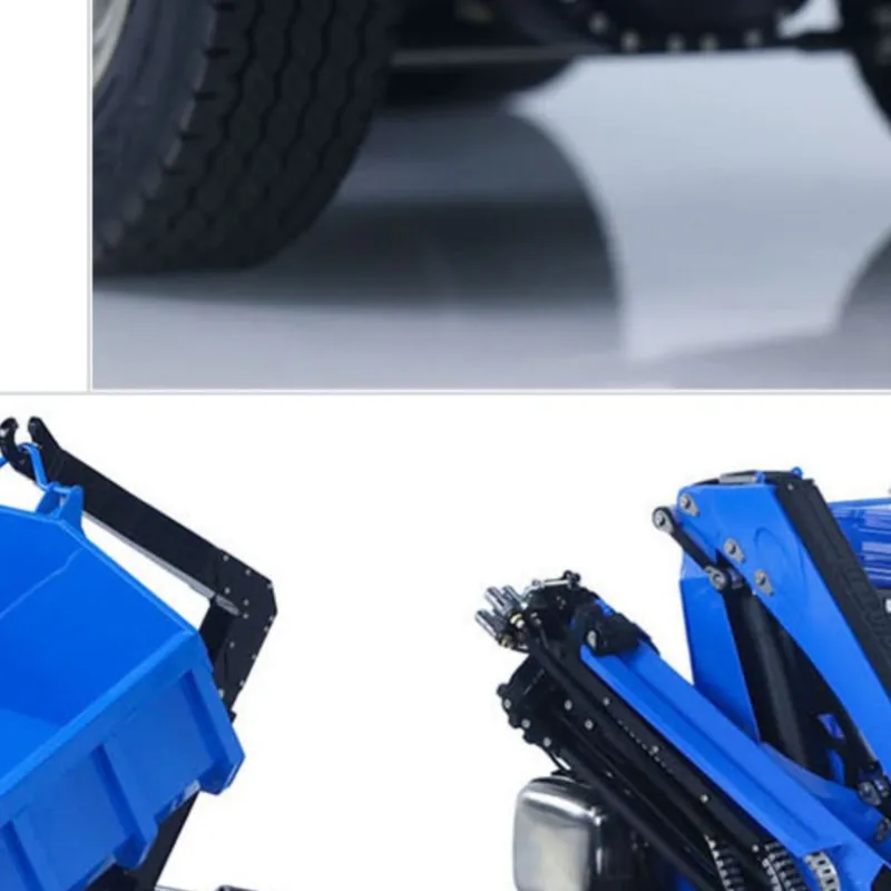 Toy 1/14 Hydraulic RC Dumper Car 10x10 3-speed Transmission Full-dump Crane Trucks Light Sound Radio Control Tipper Cars Vehicle