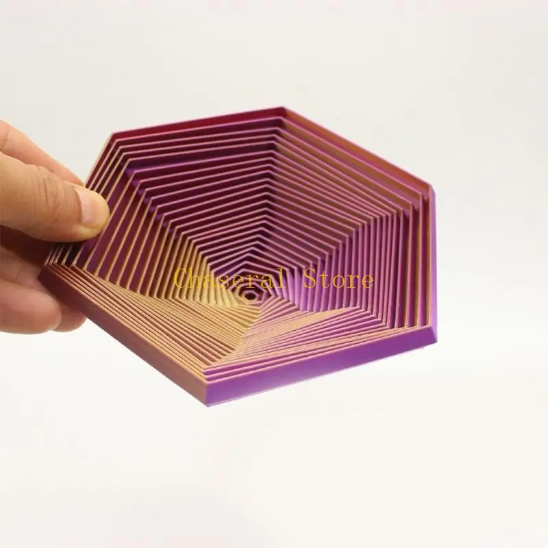 E7CE geometrico divertimento colorato giocattolo colorato infinitamente esagono colorato illusione visivo giocattolo giocattolo