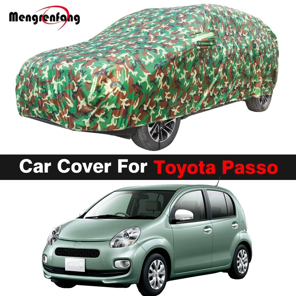 Camouflage Car Cover For Toyota Passo Cynos 1992-2000 Waterproof Auto Anti-UV Sun Shade Snow Rain Prevent Cover Dustproof