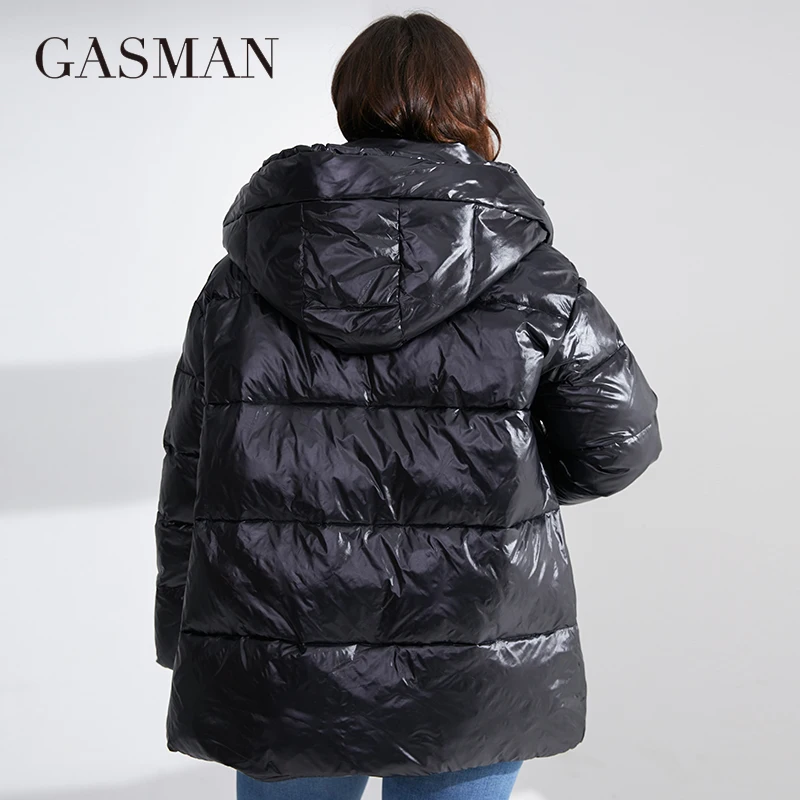 GASMAN 2023 Fashion Warm Coats Woman Winter Down Jackets Women  Applique Hooded Plus Size Brand High Quality Parkas Female 82268