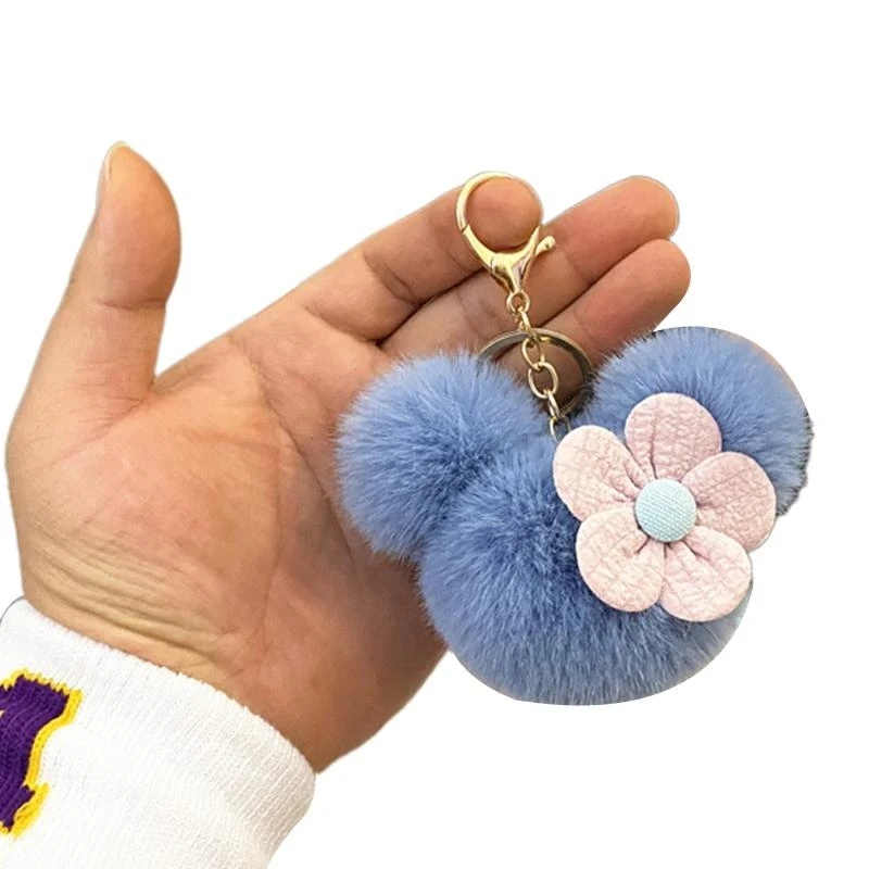 Dễ thương Hairball Trang trí Ví cầm tay Mặt dây chuyền sang trọng Cô gái Vải Phụ kiện 15UB