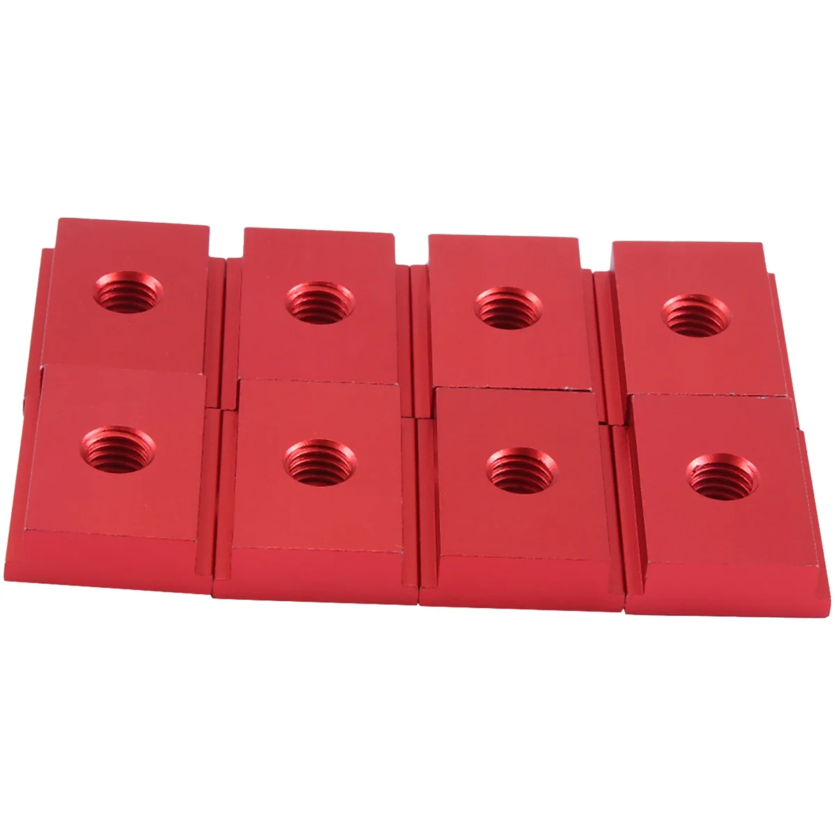 8 Pieces of M8 Type Track Slider 30/45 Type Track Clamp Screw Groove Fastener Woodworking Tool Red