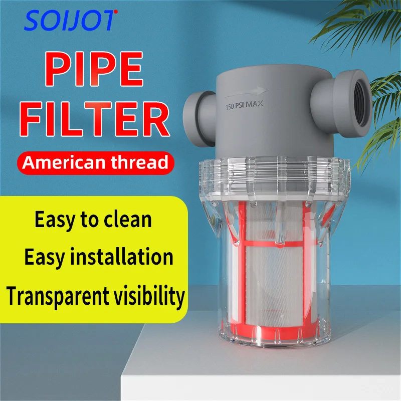 NPT Thread 304 Stainless Steel Filter Screen 80 Mesh Pre Filter Water Pump Filter 1/2 Inch 3/4 Inch 1 Inch Male Pipe Thread Filt