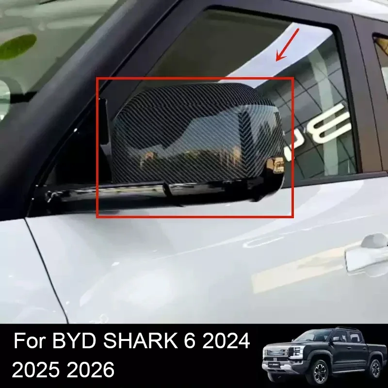 

2pcs/Lot ABS Car Rear View Mirror Decoration Cover Exterior Mirrow Cover Auto Accessories For BYD SHARK 2024 2025 2026 LHD&RHD
