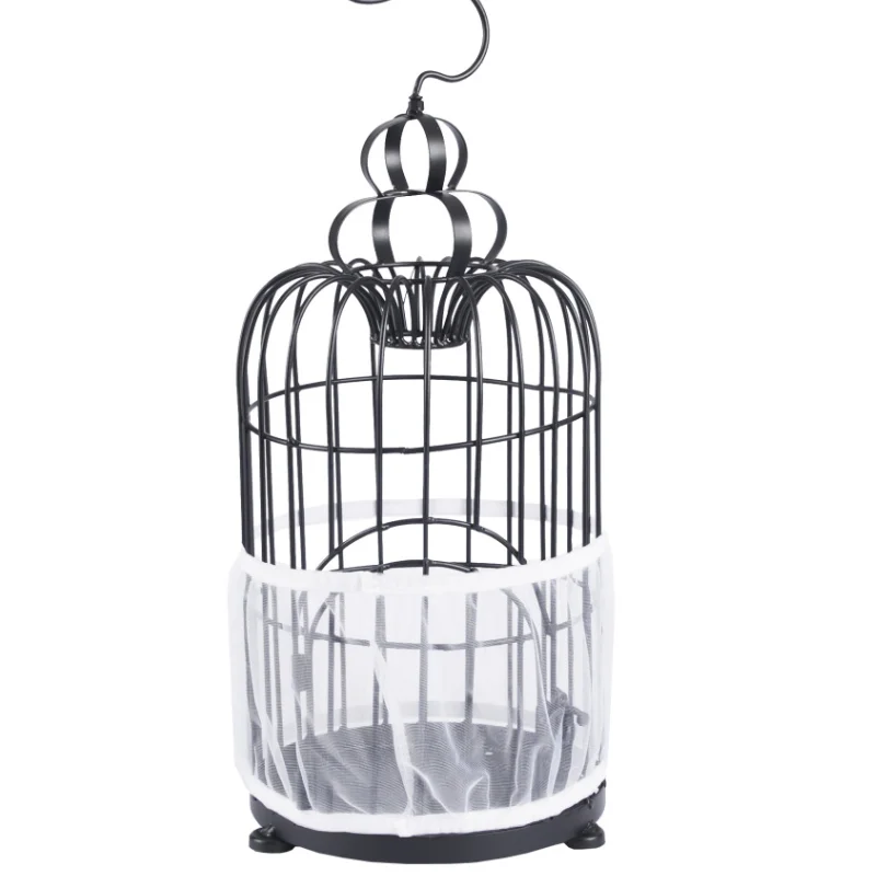 Mesh Bird Cage Cover Nylon Mesh Receptor Seed Guard Bird Parrot Cover Soft Easy Cleaning Nylon Airy Fabric Catcher Bird Supplies