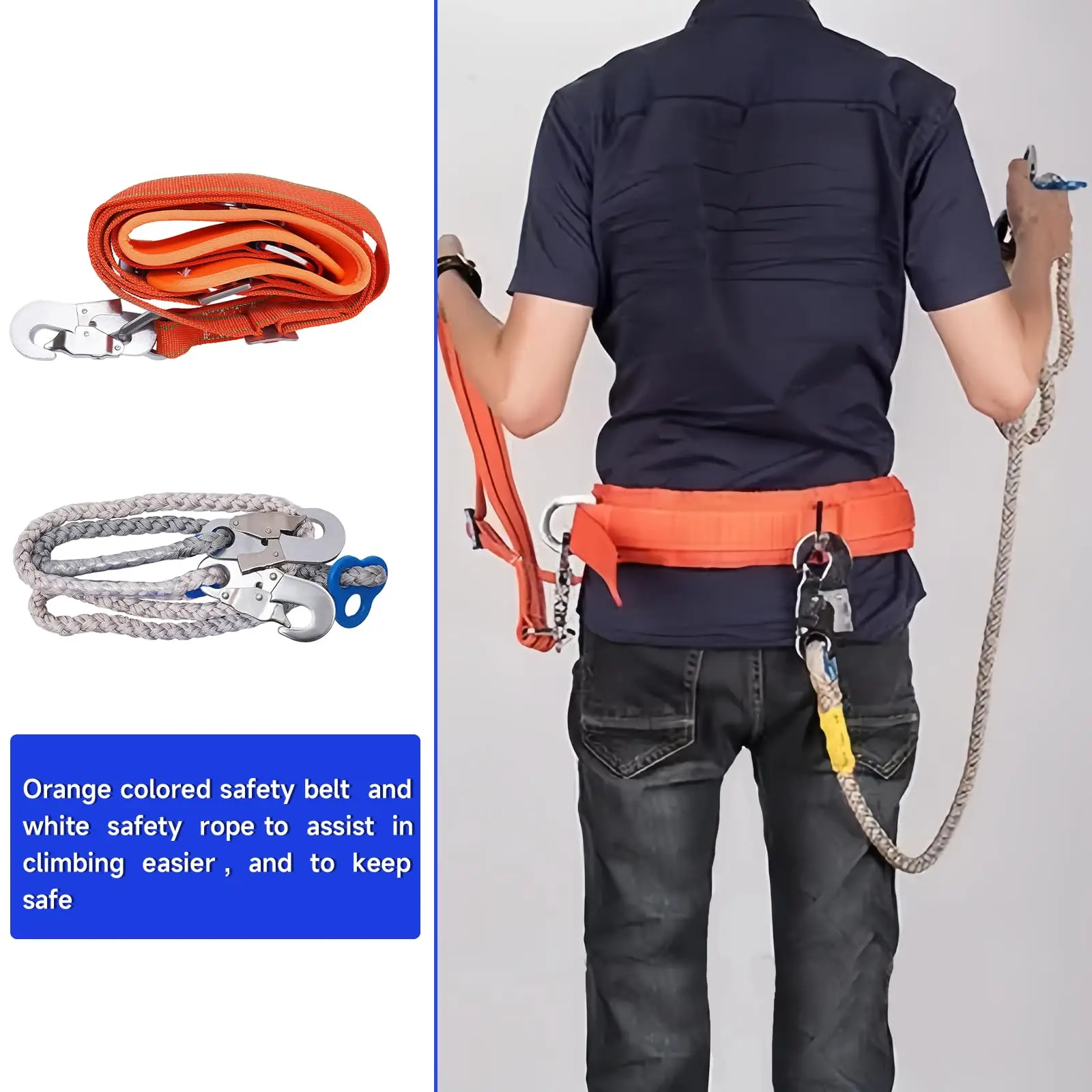 مجموعة سبايك لتسلق الأشجار - معدات تسلق شجرة قابلة للتعديل مع أداة سبايك