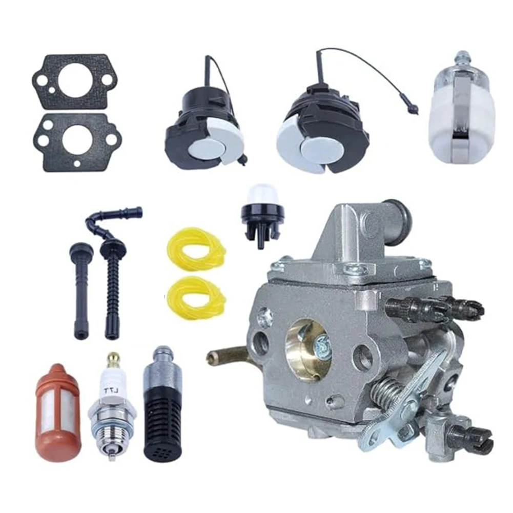 Carburetor C1Q-S258 Kit With Primer-Bulb Fuel Lines For MS192 MS192T MS192TC Chainsaw Replacement Parts Accessories