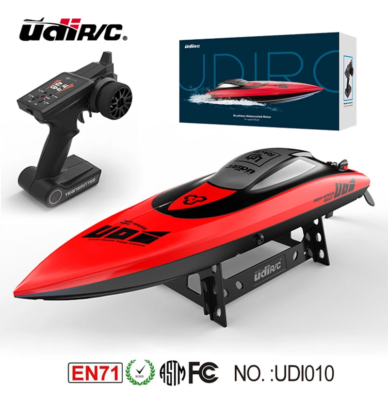 UDiRC UDI010 RC Boat High Speed 40Km/H 2.4GHz Waterproof Brushless Motor RC Racing Boat For Pools And Lake Toys Gift For Kids