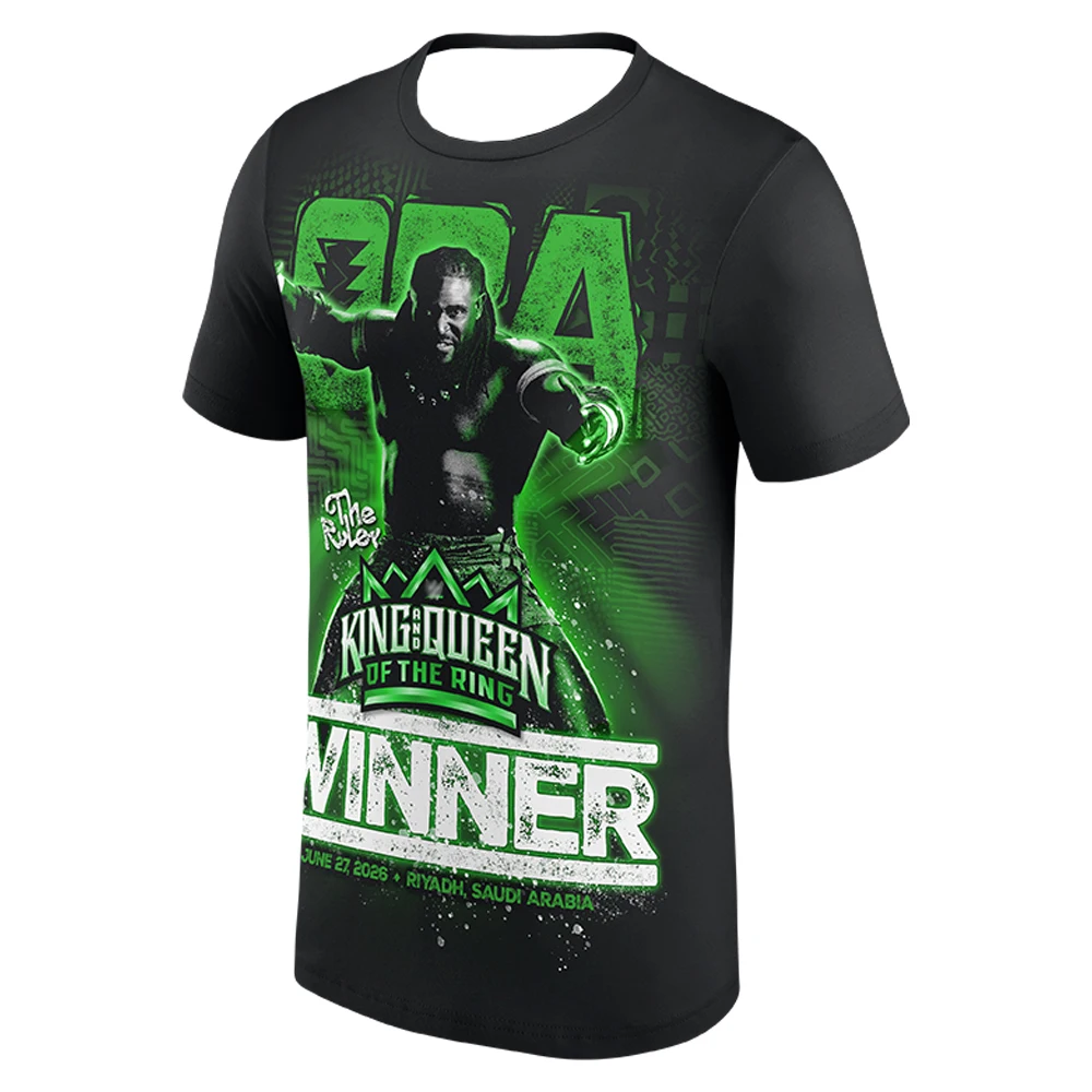 Oba Femi Night of Champ 2026 King of the Ring Winner T-shirt Crewneck Short Sleeve Polyester Tee Women Men Streetwear Tops