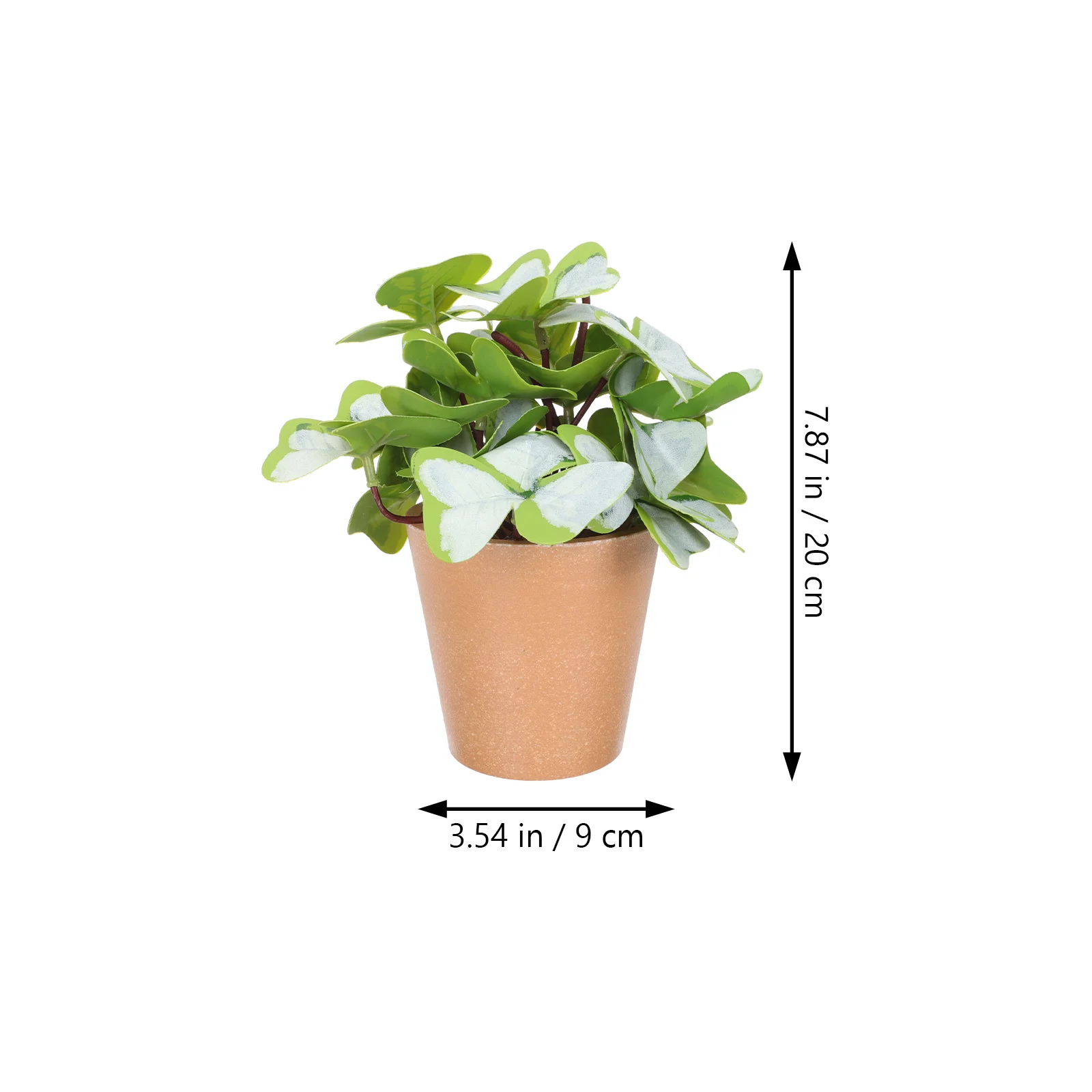 

2Pcs Artificial Greenery Desktop Decors Realistic Potted Plant Stylish Personality Warm Decoration