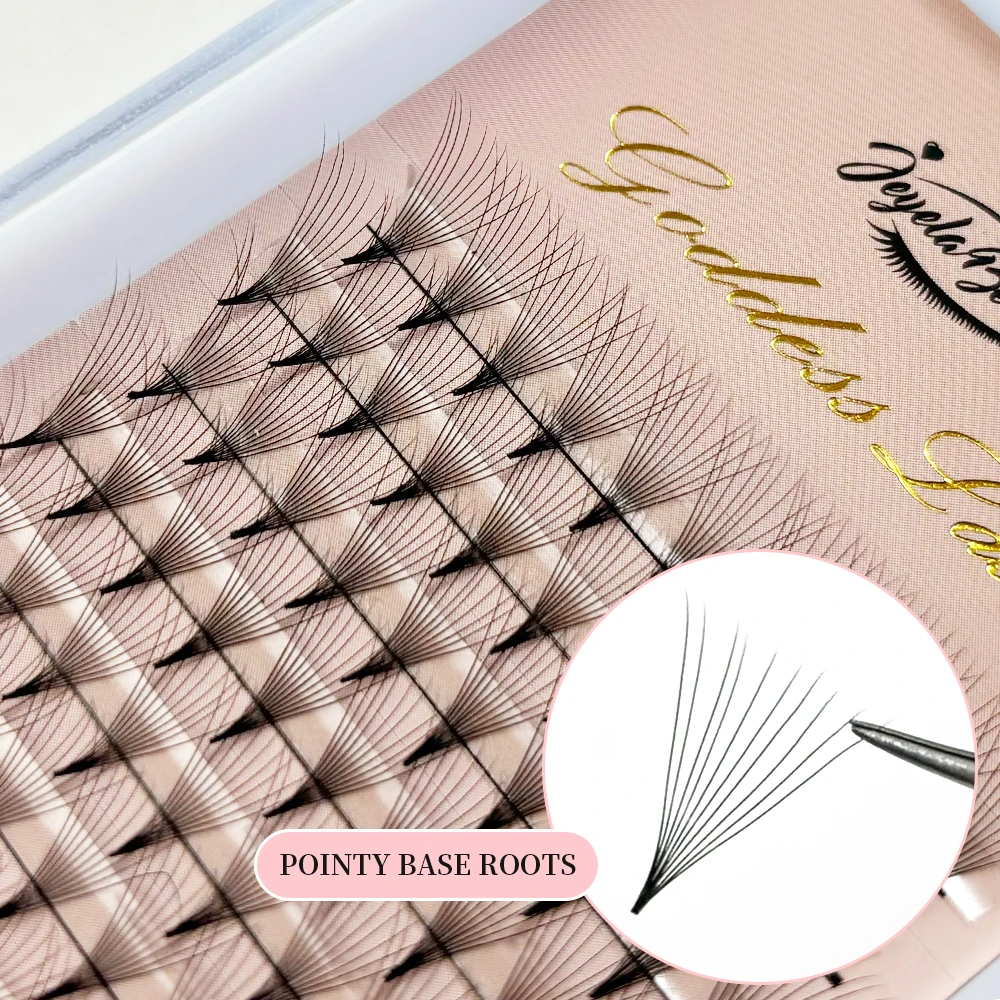 Vorgefertigte Volumenfächer 5D 6D 10D 12D 14D 16D 20D 24D MIX Einzelwimpern Vorgefertigte russische Volumenfächer Wimpernverlängerung Faux Mink