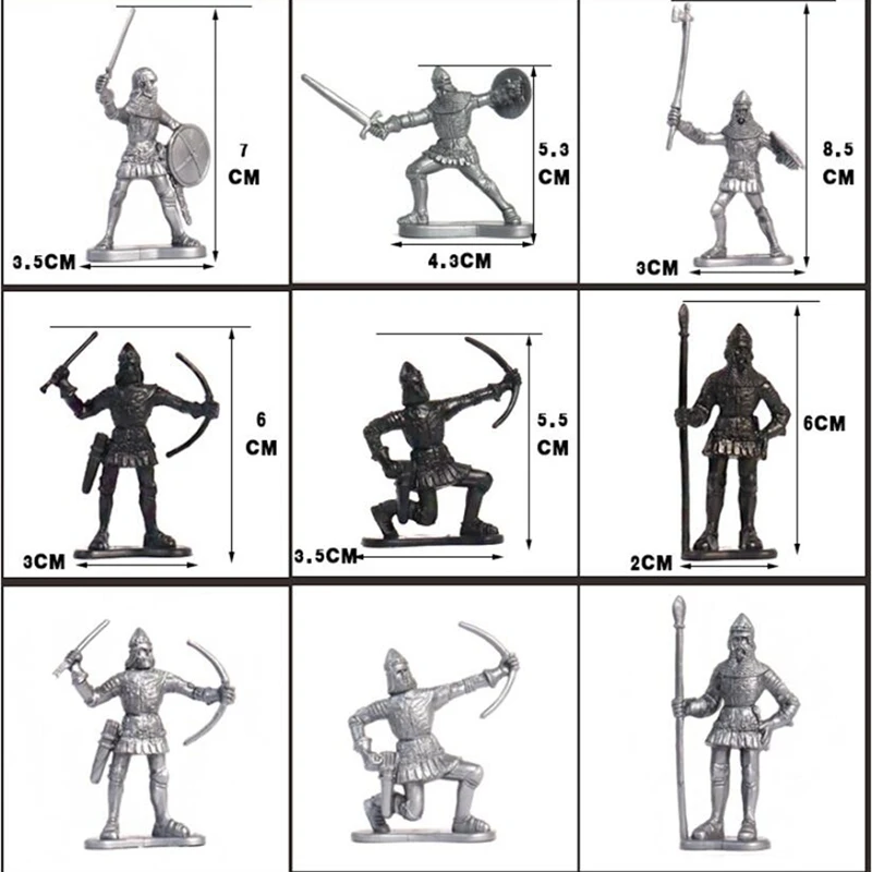 24Pcs/Set Simulation Action Figures Roman Medieval Knights Soldier,Men Classic Archaic Soldiers Middle Ages Warriors Toy