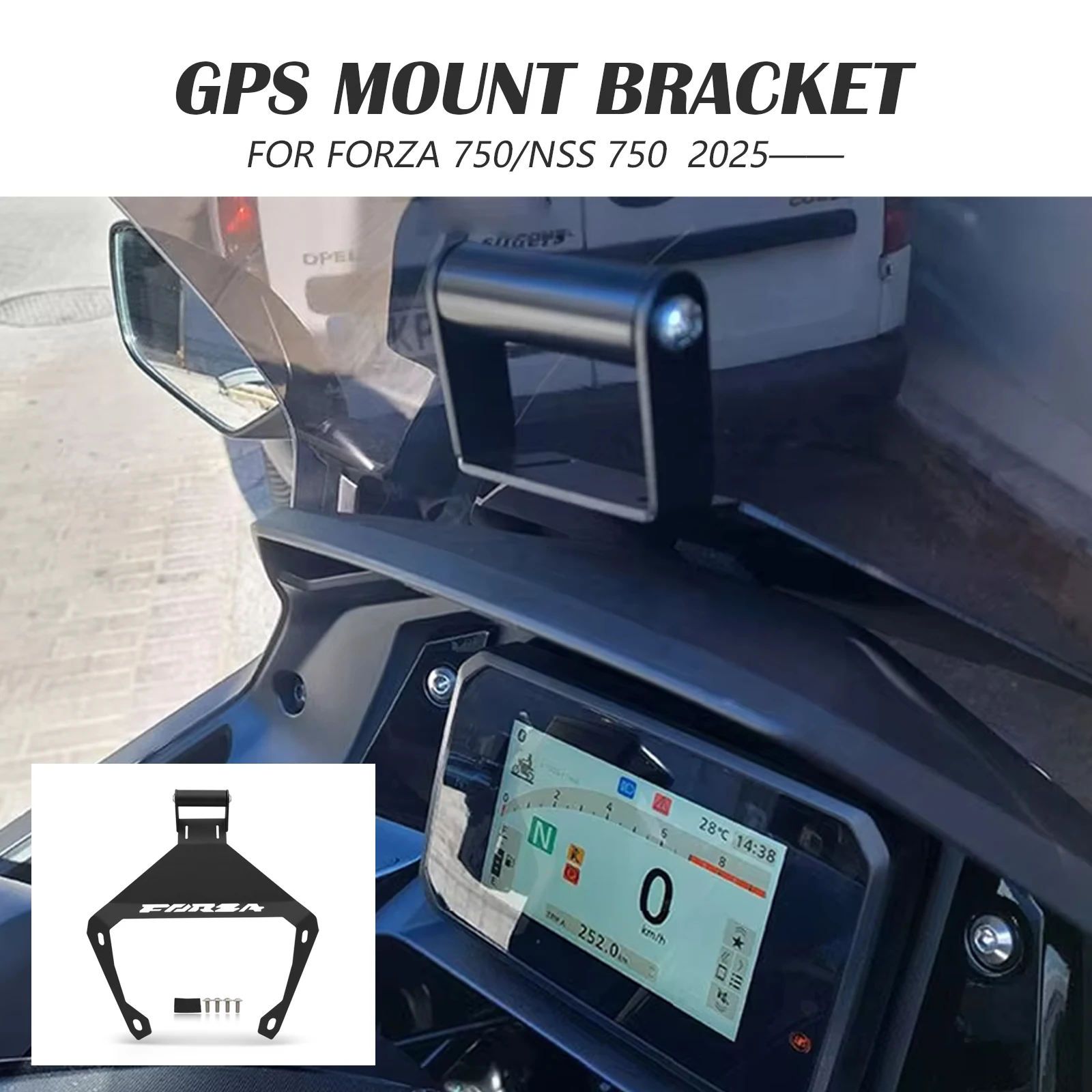 For Honda FORZA750 NSS750 2025 Motorcycle Navigation Bracket Expansion Bracket Windshield GPS Phone Holder Mount Bracket