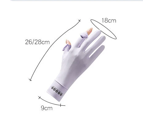 Damen Sonnenschutz-Handschuhe Sommer Fahr- und Fahrradhandschuhe mit Touchscreen-Funktion, Atmungsaktiv, Rutschfest, Flip-Top, Verlängerte Länge – Detail 6