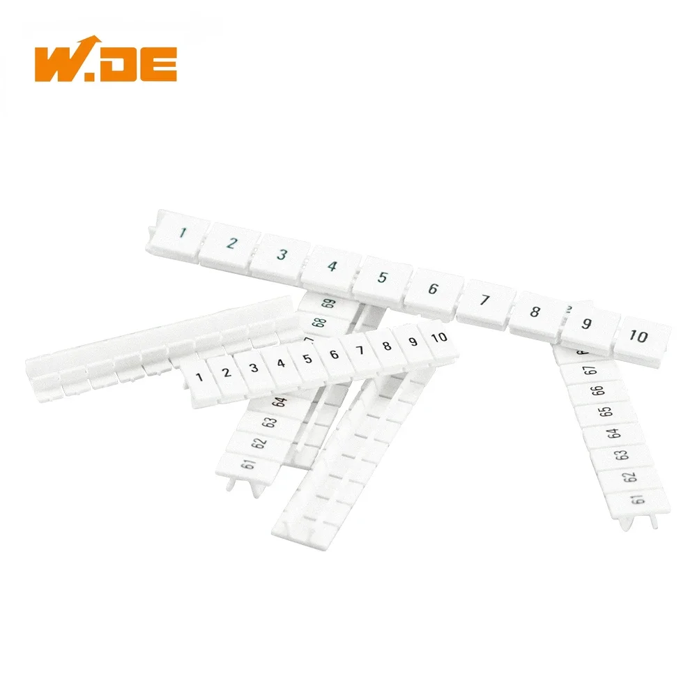 10Pcs Marker Strips ZB4 Numbered and Blank for UK1.5 ST1.5 DIN Rail Terminal Blocks High Quality Durable Easy to Use