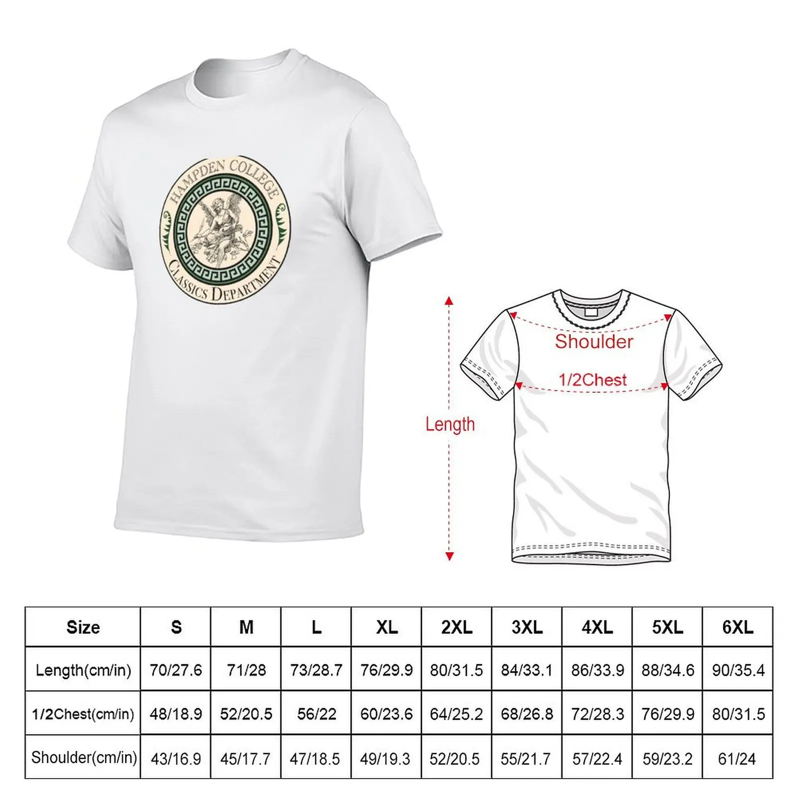Hampden College Classics Department The Secret History T-Shirt Summer Print Short Sleeve Tee
