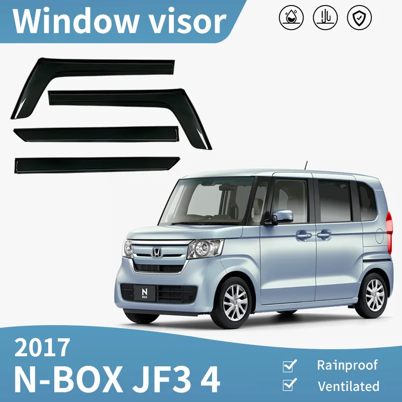 

For N-BOX MK2 JF3 4W 2017 Window visor Weather Shield Side Window Deflector Car windshield weather shield Car accessories