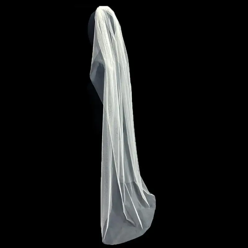 

31BB White Wedding Cathedral Veil with Hair Comb for Bride and Special Occasion Travel Chapel Wedding Photography Bridal Veil