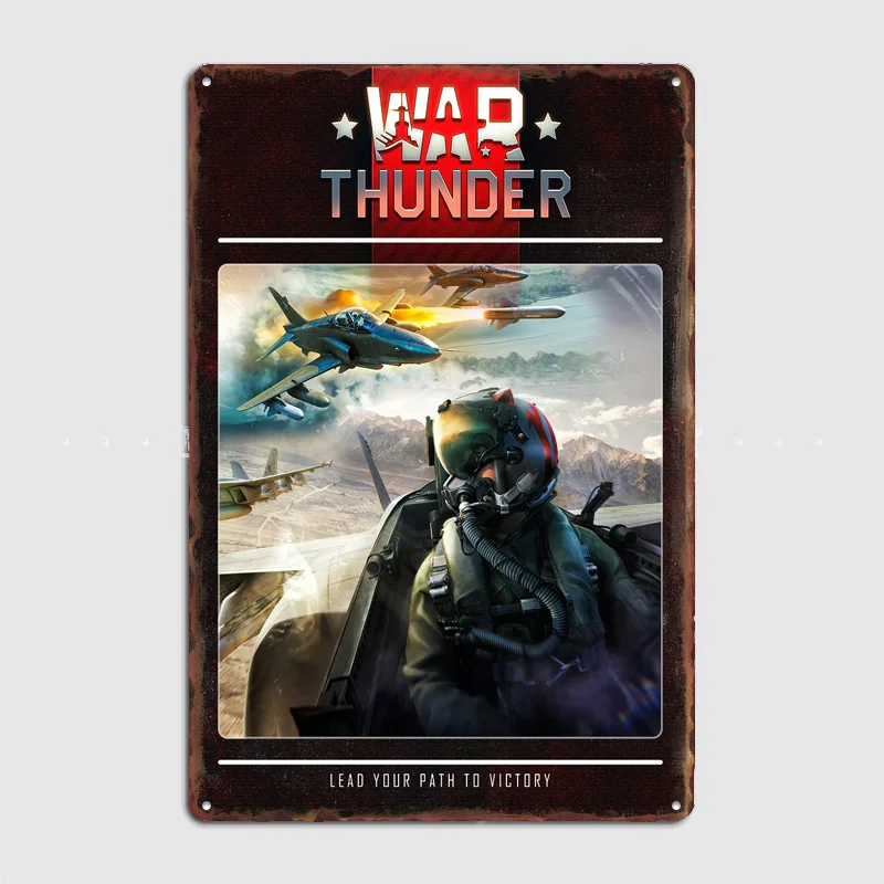 War Thunder Game Cover Art Poster Metal Sign Room Decor Life Wall Custom Bedroom Indoor Home Wall Decor Posters Room Decoration