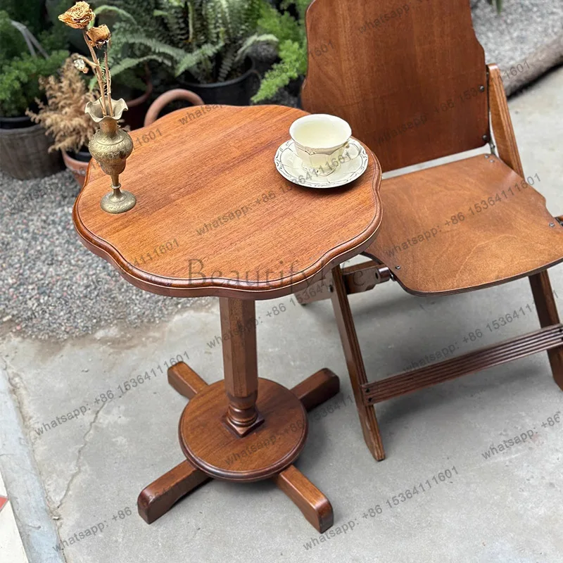 Retro solid wood begonia coffee table, bed and breakfast restaurant coffee table