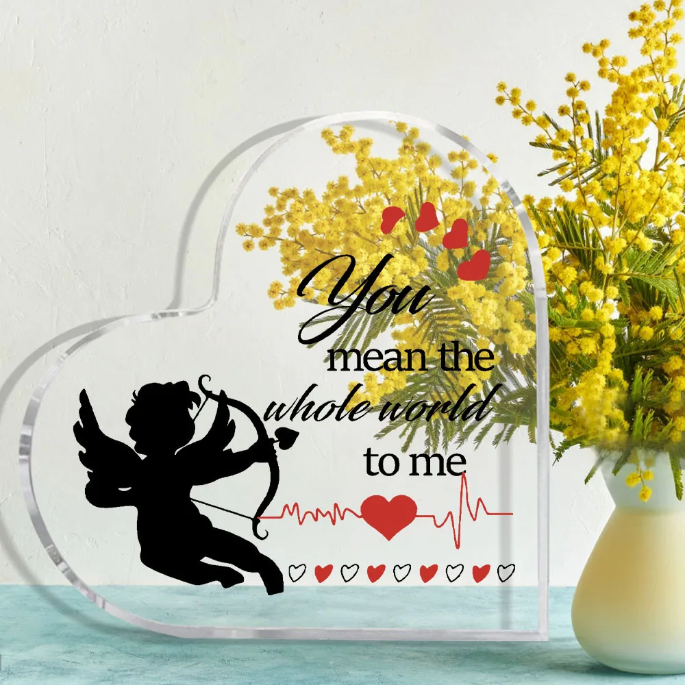 1pc, Acrylic Love Heart Sign, Romantic Gift For Boyfriend, Girlfriend, Wife, Husband, Anniversary, Valentine's Day