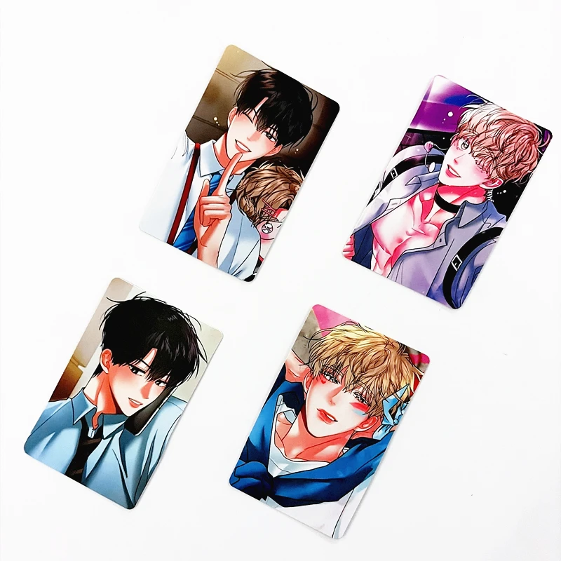 4Pcs/Set Korean BL Manhwa Hyung's Omega Photocards HD Printed Character Lomo Cards Perfect Gift for Webtoon Fans