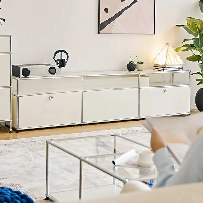 Retro TV cabinet module cabinet, modern simple living room locker, module combination