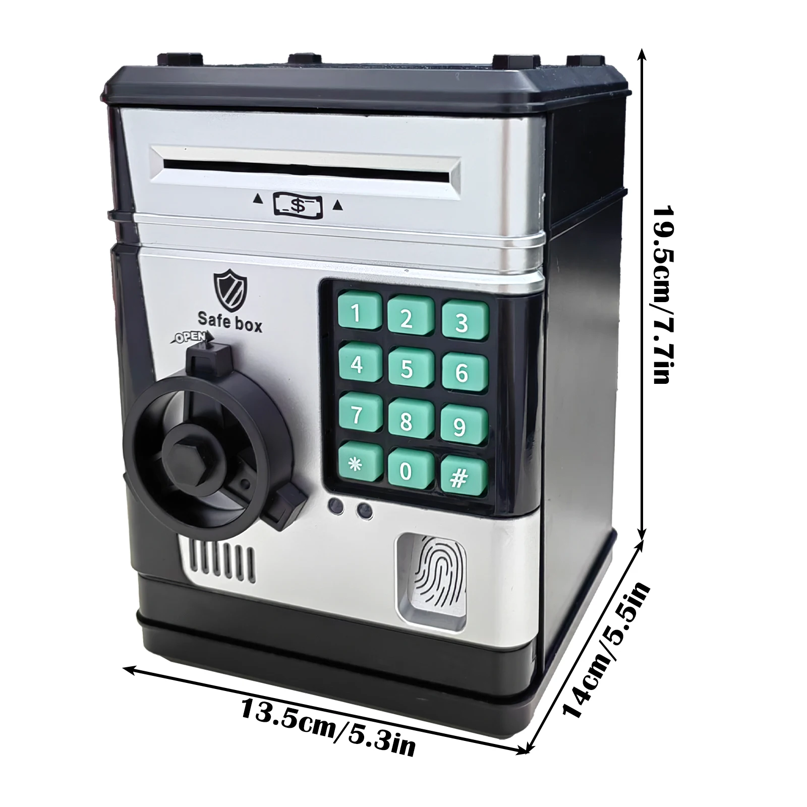 Spaarpot Spaarpot Munten Cash Money Box Mini Atm Peut Play Moneybox Vingerafdruk Wachtwoord Functie Teller Speelgoed Voor Kinderen Geschenken