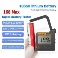 ANENG Lithium Battery Tester Checkered Load Analyzer Display Check AAA AA Button Cell Digital Capacity Universal Test 168Max
