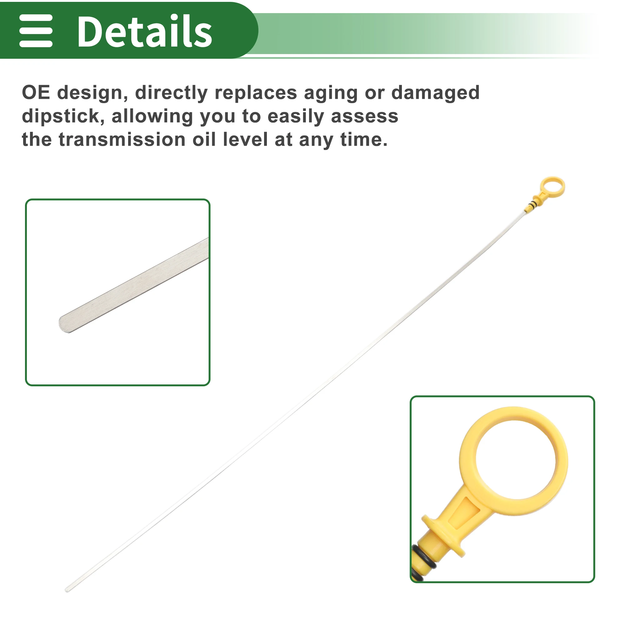 UXCELL Oil Dipstick Oil Level Dip Stick No.12610053 for Cadillac Escalade 8 Cyl 5.3L, 8 Cyl 6.0L, 8 Cyl 6.2L 2002-2008
