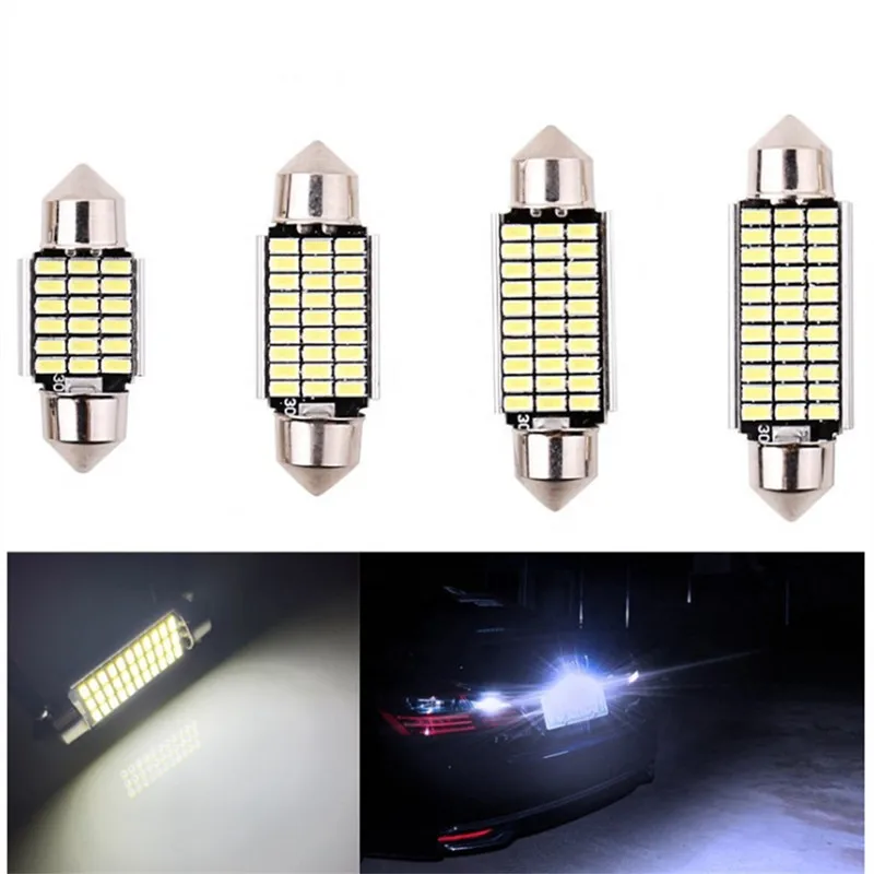 

2/4/10PCS LED Canbus Festoon 31mm/36mm/39mm/41mm 3014 Bulb 12V Auto Interior Reading Lamp License Plate Lights Car Dome Bulbs