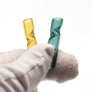 4 piezas de cigarrillos de vidrio de la boca redonda del filtro rodante Soporte del cigarrillo del tabaco portátil Pipal reutilizable Fumar boquilla de fumar 12 Mejor tubería de aceite de vidrio de ventas - №3