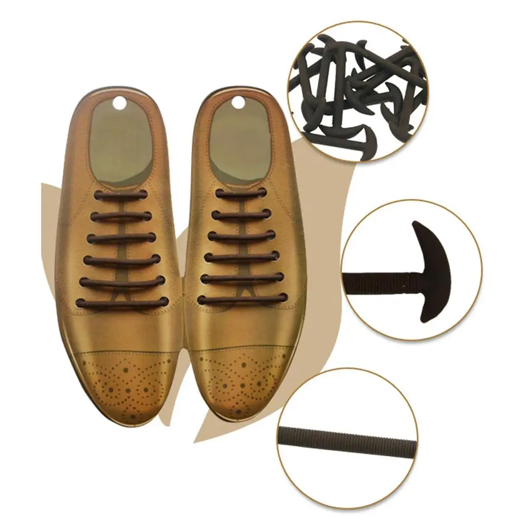 Universal Elastic No Tie Shoelaces for Sneakers Boots Dress Shoes Waterproof Silicone Laces All Purpose Use
