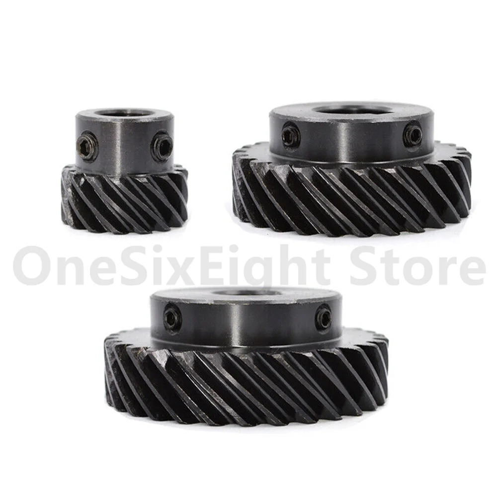 45# Steel Helical Gear 1 Mod 13-30 Teeth Blackened Pinion Transmission Gears 