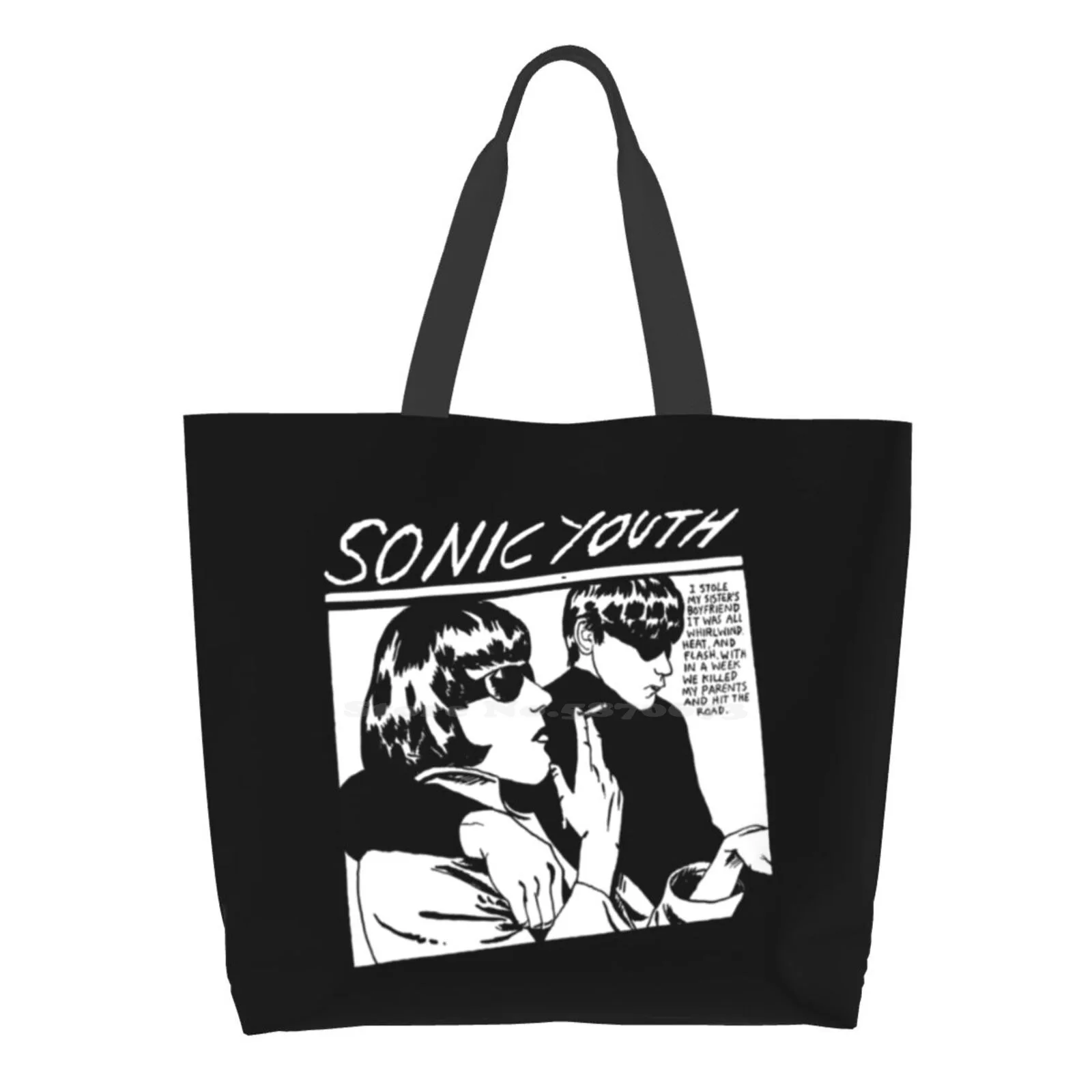 Youth Goo Music Rock Indie Alternative No Wave Large Size Reusable Foldable Shopping Bag