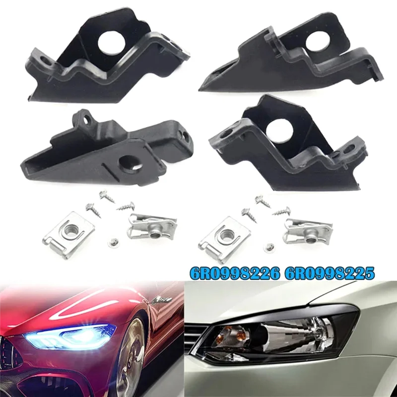 

Reliable-Car Front Head Light Lamp Bracket Clip Repair Kit Headlight Bracket Holder Base For VW Polo 2009-2017