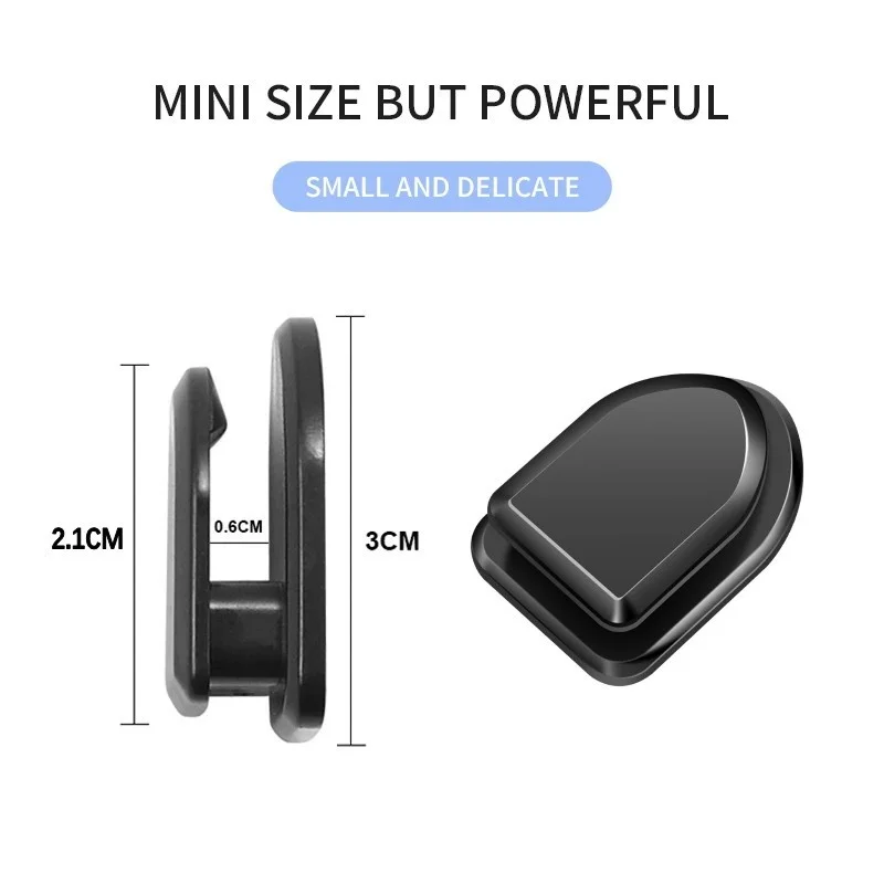 미니 자동차 후크 내부 수납 홀더 (USB 케이블, 헤드폰, 열쇠 등) - 자가 접착식 대시보드/벽걸이 후크, 자동차 액세서리 썸네일 4